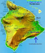 Island relief map
