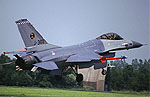 F16A J-360 on landing
