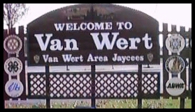 Welcome to Van Wert sign