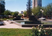 Las fuentes de la plaza
