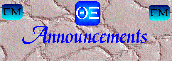 ANNOUNCEMENTS