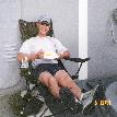 Relaxing on the flight deck.