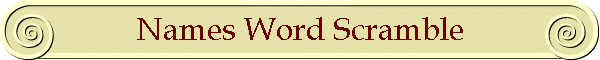 Names Word Scramble