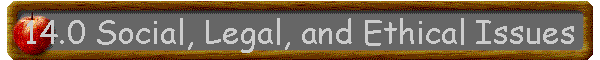 14.0 Social, Legal, and Ethical Issues