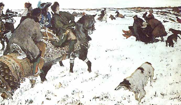 Peter I at Dog Hunting