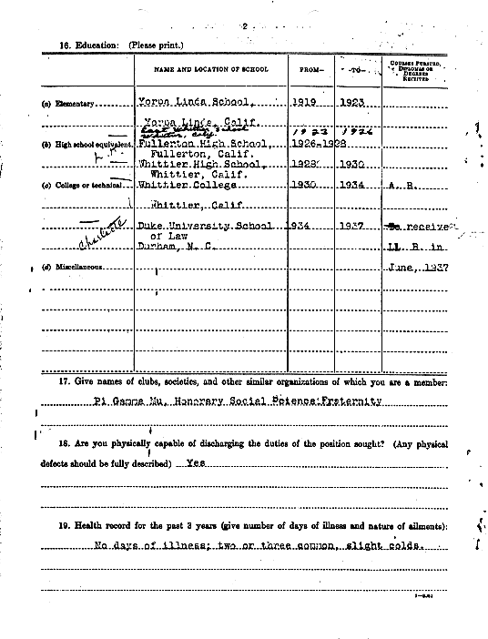 FBI Job Application (page 2)
