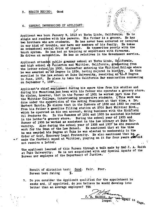 FBI Job Application (page 6)