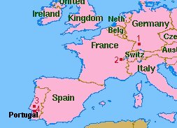 MAP OF CENTRAL AND SOUTHERN EUROPE