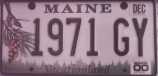 Maine 1971 Plate