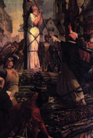 Voici une image de Jeanne d'Arc au b�cher