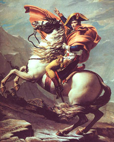 Napolean crossing St.Benard by Jacques-Louis David