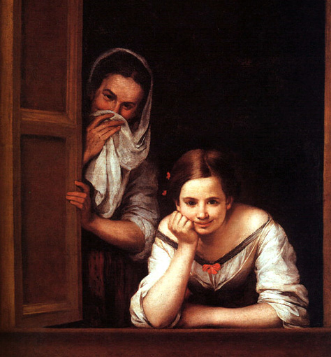 A Girl and her Duenna by Bartolome Esteban Murillo