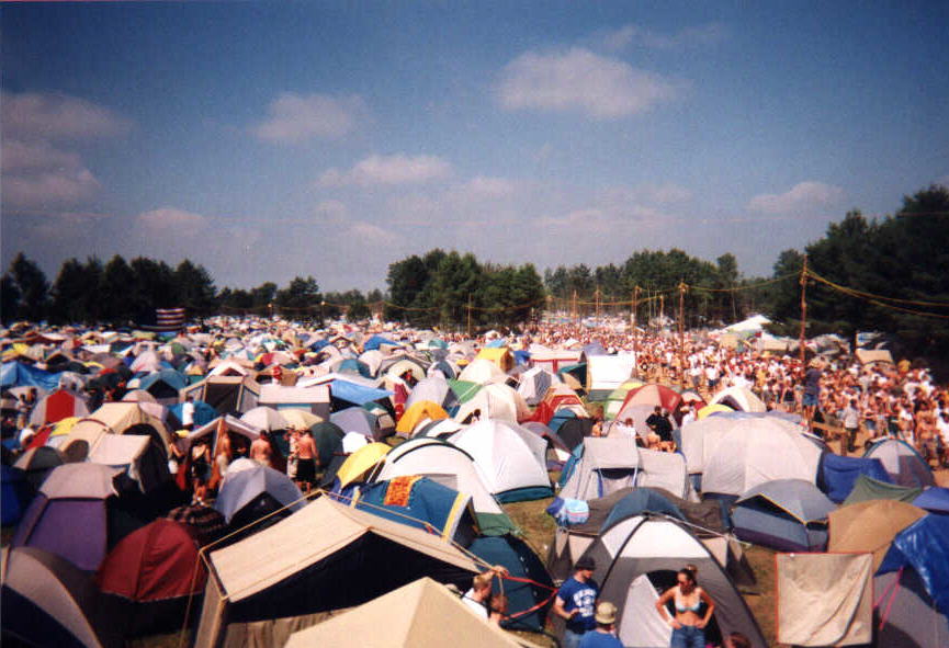 At the camp site