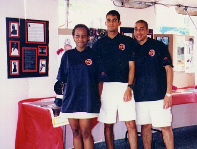 Makini, me and Omar in our booth