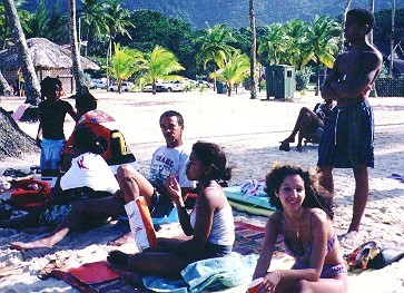 Marie is in the foreground