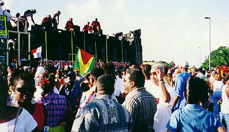 What the crowd looked like... just like in Trinidad.