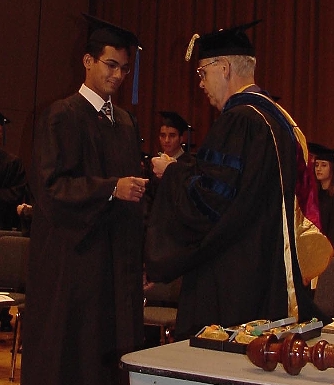 Receiving my honours medal