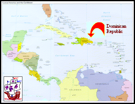 location map of the Dominican Republic