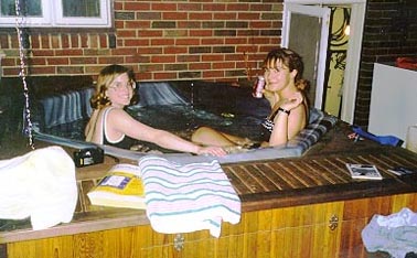 Donna and I relaxing after finals