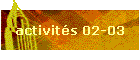 activit�s 02-03