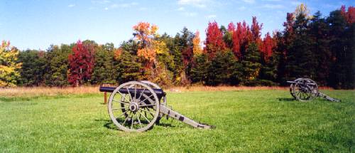 Civil War cannons at Chancellorsville, Virginia