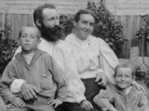 Adolph and Emma Topperwien, with boys Philip and Rupert