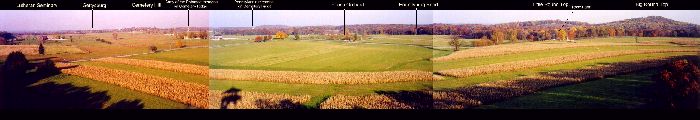 Panoramic view of Gettysburg battlefield, 29 October 1999