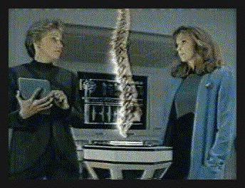 Dr. Crusher and holo of the spine