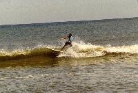 When you're on a new board, no wave is too small!