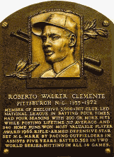 clemente HOF plaque
