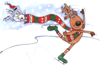 ice skating reindeer