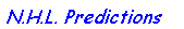 link to National Hockey League predictions for 1999-2000