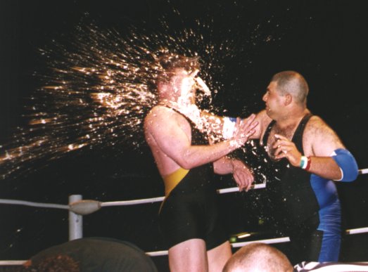 Food and wrestling just doesn't mix!