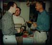 Chatting with Mike and Brian at Tom, Mike, Brian's 30th birthday party