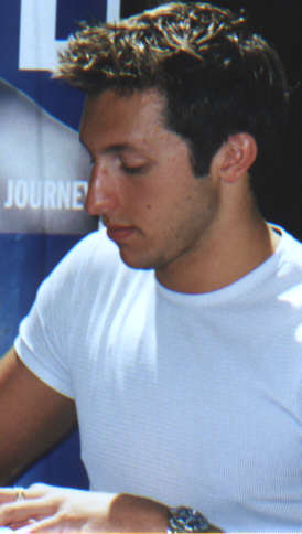 Ian signing book