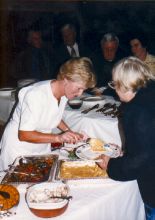 Serving dinner