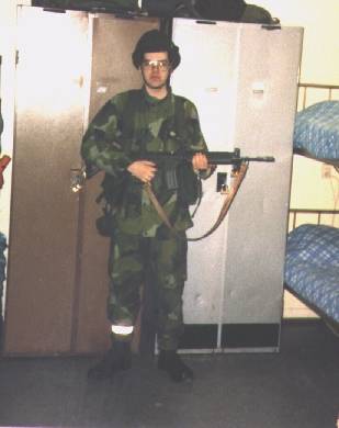 Soldier standing tall