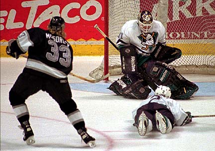 Guy performing a mighty save