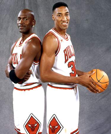 Michael e Scottie ai tempi di Chicago: gran coppia anche loro...