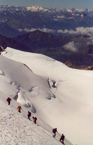 Dalla vetta del Monte Rosa