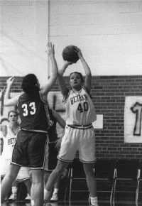 Amy Greving takes a shot (photo by Tim Sorenson)