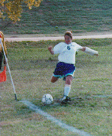 Leah Antonetti on the corner kick (photo by Jason Wickman)