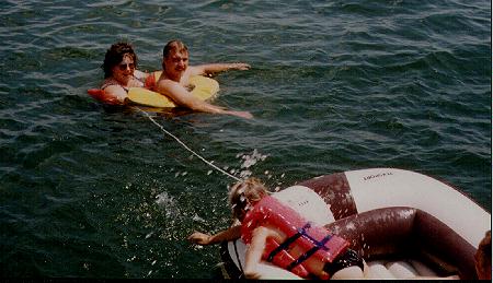  Scottie and Steph relaxing 
				in Whetstone Cove
