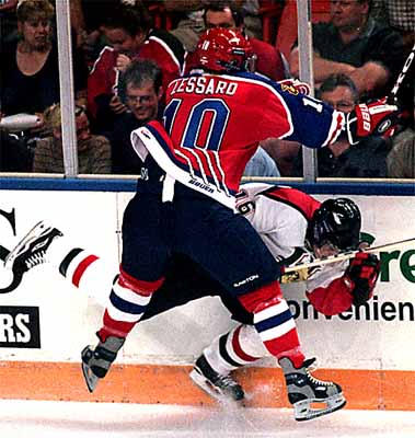 Gillis avoiding a hit
