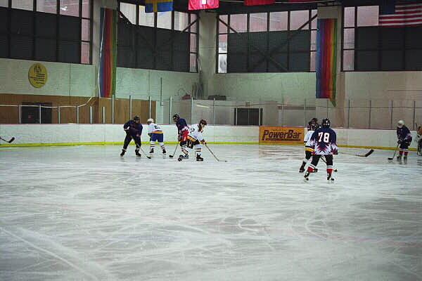 Deb with the puck