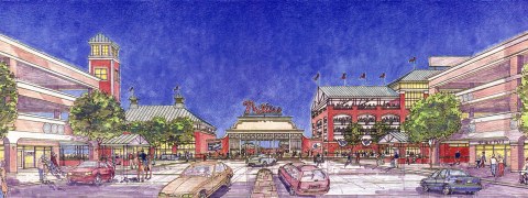Entrance of the ballpark looking down the 30th Street Prominade