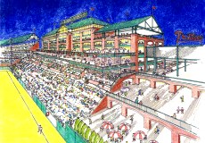 The Wall pavilion in left field
