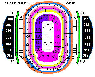 The Saddledome's seating plan