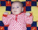 Aaron on his quilt