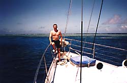 Bruce on the bow of the RumRunner I